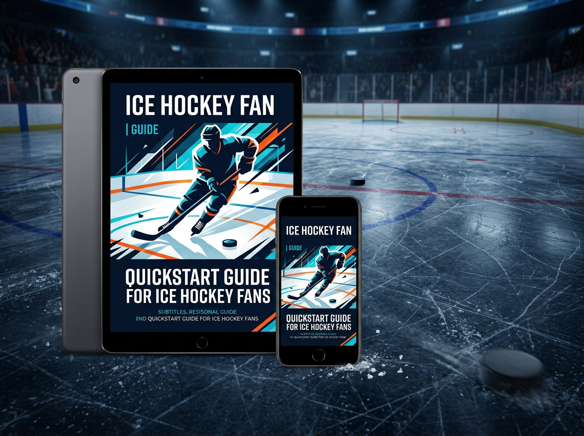 Hockey Match Quickstart Guide shown on phone and tablet